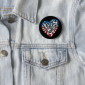 Badge Rond 5 Cm USA Flag American Runner - Runt Heart (En situation)