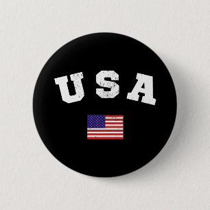 Badge Rond 5 Cm USA  Flag Patriotic