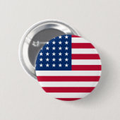 Badge Rond 5 Cm USA Flag Pin (Devant & derrière)