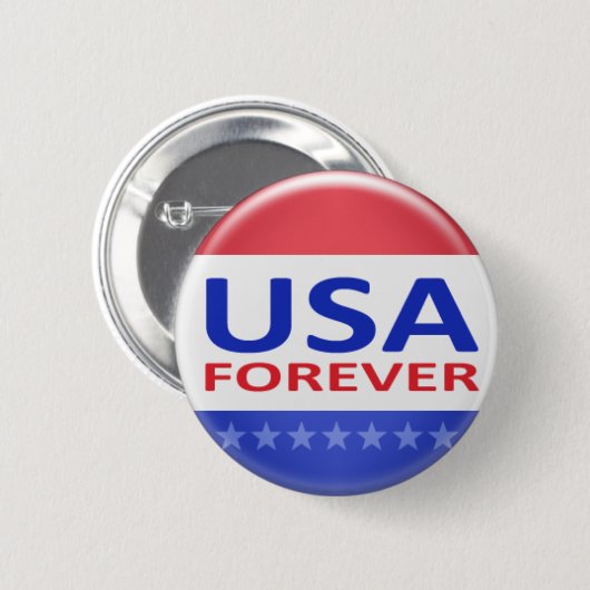 Badge Rond 5 Cm USA Forever (Devant & derrière)