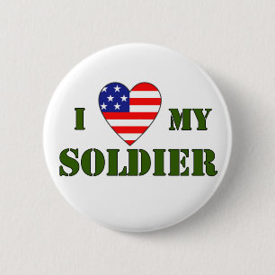 BADGE ROND 5 CM USA-LOVE MON SOLDAT