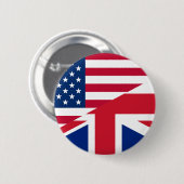 Badge Rond 5 Cm usa uk (Devant & derrière)