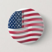 Badge Rond 5 Cm USA Unites : Stripes & Stars en Gras Design (Devant)