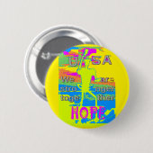Badge Rond 5 Cm USA Unity Design : Espoir et force (Devant & derrière)