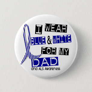 Badge Rond 5 Cm Usage de SAL I bleu et blanc pour mon papa 37