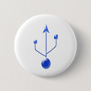 Badge Rond 5 Cm USB-b