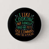 Badge Rond 5 Cm Use Commas English Language Teacher Teach Student (Devant)