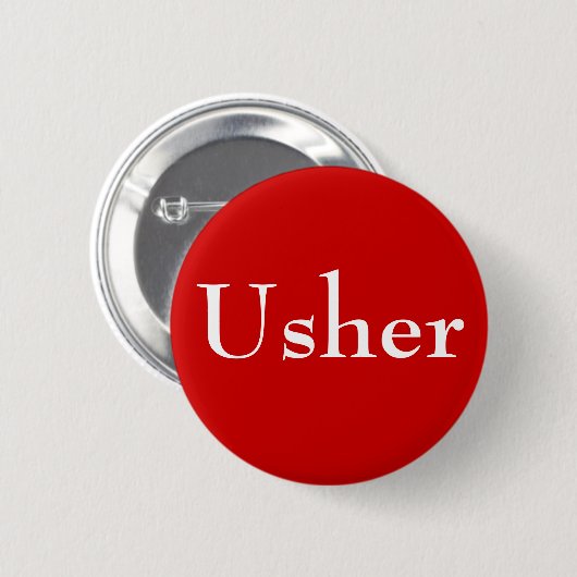 Badge Rond 5 Cm Usher (Devant & derrière)
