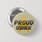 Badge Rond 5 Cm Usher fier (Devant & derrière)