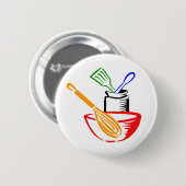Badge Rond 5 Cm Ustensiles de cuisine (Devant & derrière)