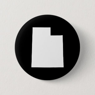 Badge Rond 5 Cm Utah en blanc