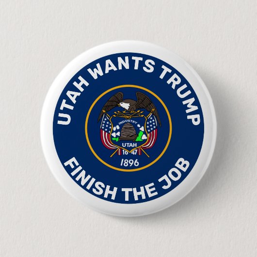 Badge Rond 5 Cm Utah veut Trump (Devant)