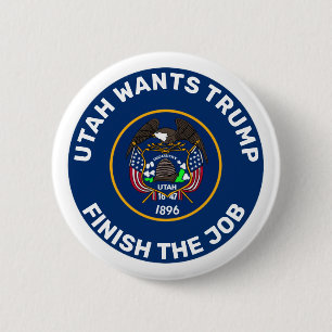 Badge Rond 5 Cm Utah veut Trump