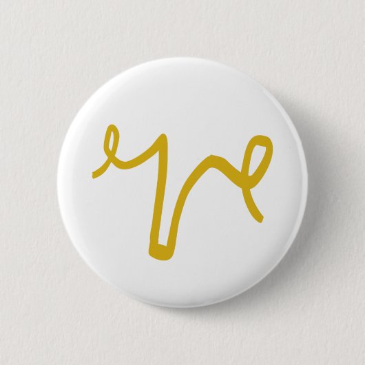 Badge Rond 5 Cm Uterus doré (Devant)