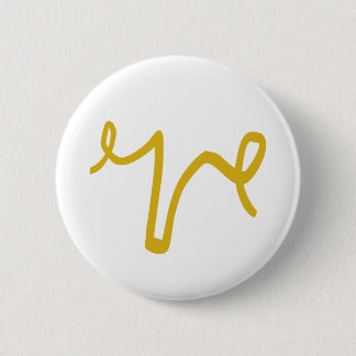 Badge Rond 5 Cm Uterus doré