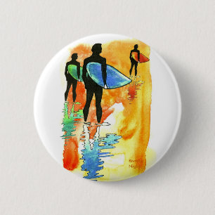 Badge Rond 5 Cm V.2 surfant allé