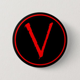 Badge Rond 5 Cm V bouton