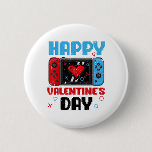 Badge Rond 5 Cm V Is For Video Games Funny Valentines Day Gamer Co