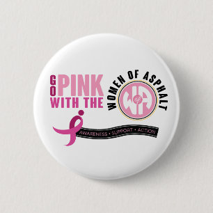 Badge Rond 5 Cm "Va avec le rose" Cercle Pin