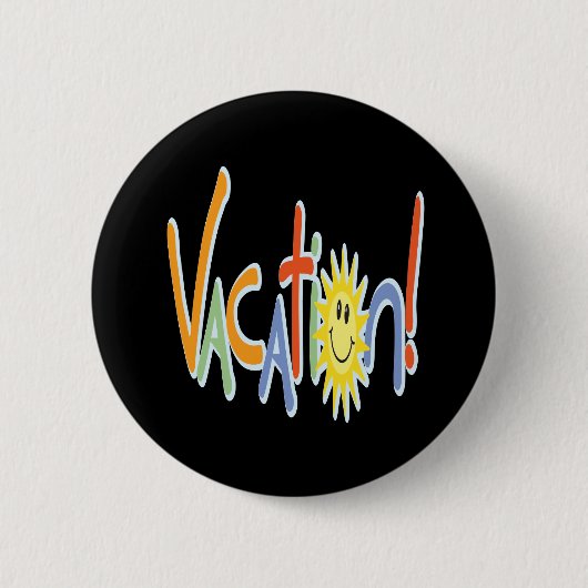 Badge Rond 5 Cm Vacances (Devant)