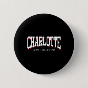 Badge Rond 5 Cm Vacances à Charlotte Caroline du Nord Style univer