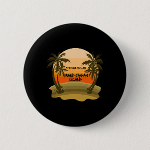 Badge Rond 5 Cm Vacances à Grand Cayman Island Seven Mile Beach