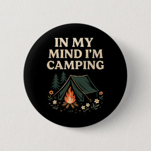 Badge Rond 5 Cm Vacances de camping randonnée marche 