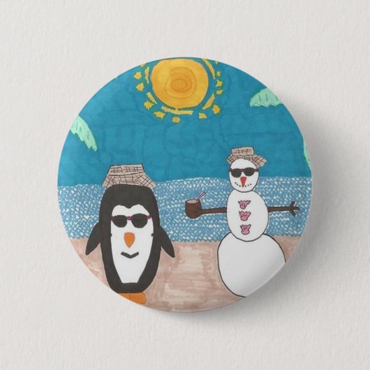 Badge Rond 5 Cm Vacances de Noël (Devant)