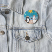 Badge Rond 5 Cm Vacances de Noël (En situation)
