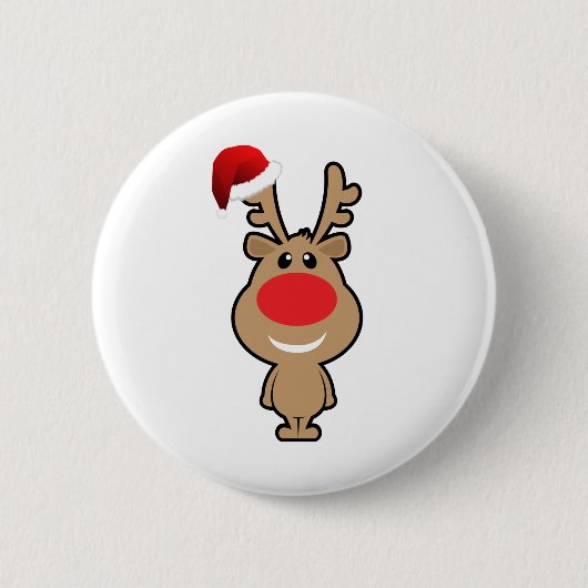 Badge Rond 5 Cm Vacances de Noël drôle père Noël (Devant)