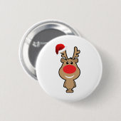 Badge Rond 5 Cm Vacances de Noël drôle père Noël (Devant & derrière)