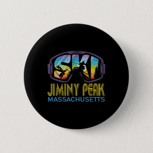 Badge Rond 5 Cm Vacances de ski à Jiminy Peak Machusetts