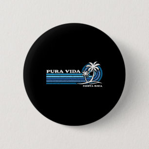 Badge Rond 5 Cm Vacances d'été rétro vintage Costa Rica Pura Vida