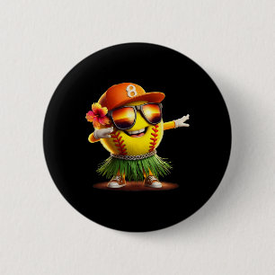 Badge Rond 5 Cm Vacances d'été tropicales drôle Hawaï Softll Ll Ha