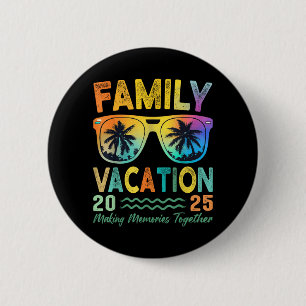Badge Rond 5 Cm Vacances en famille 2025 Création de souvenirs Fam