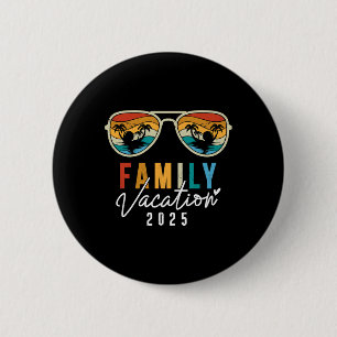 Badge Rond 5 Cm Vacances en famille 2025 Plage Été Hommes Femmes E