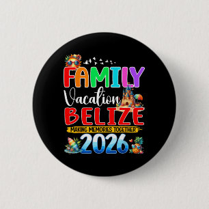 Badge Rond 5 Cm Vacances en famille Belize 2026 Été Férié