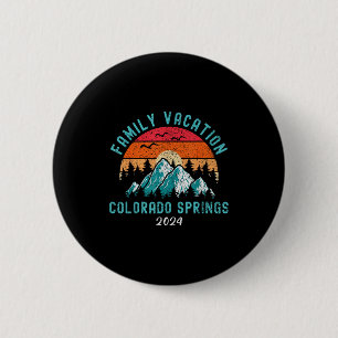 Badge Rond 5 Cm Vacances en famille de ski de montagne randonnée 2