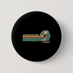 Badge Rond 5 Cm Vacances été rétro vintage Floride Daytona Beach