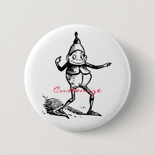Badge Rond 5 Cm Vacances hivernales mignonnes Elf Gnome Thunder_Co