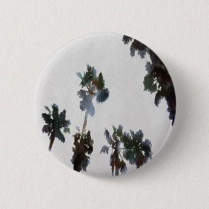 Badge Rond 5 Cm Vacances Palmiers tropicaux Aquarelle artistique
