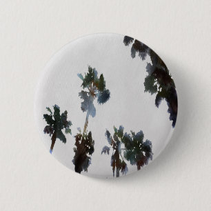 Badge Rond 5 Cm Vacances Palmiers tropicaux Aquarelle artistique