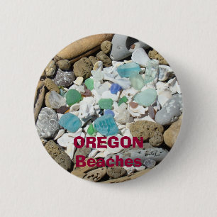 Badge Rond 5 Cm vacances Plages de l'Oregon Voyage Plage Côtière