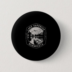 Badge Rond 5 Cm Vacances vintage au grand air au lac Supérieur Min