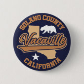 Badge Rond 5 Cm Vacaville, Californie (Devant)
