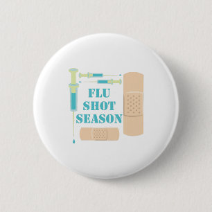 Badge Rond 5 Cm Vaccin contre la grippe