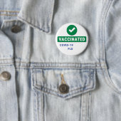 Badge Rond 5 Cm Vaccinated Button (En situation)