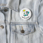 Badge Rond 5 Cm Vaccinated Rat on Vacation (En situation)