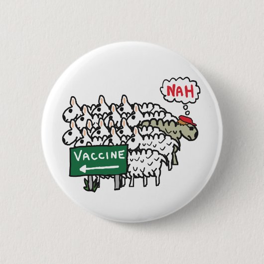 Badge Rond 5 Cm Vaccination contre la cire des moutons (Devant)