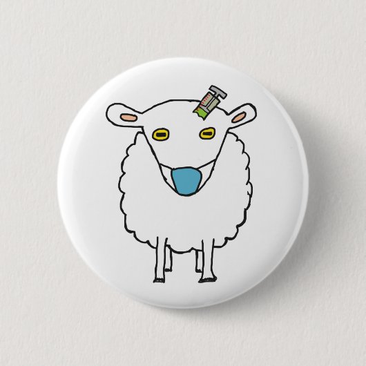 Badge Rond 5 Cm Vaccination contre la cire des moutons (Devant)